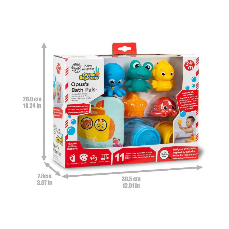 slide 8 of 9, Baby Einstein Ocean Explorers Opus Bath Pals Gift Set - 11pk - 3 Months+, 11 ct