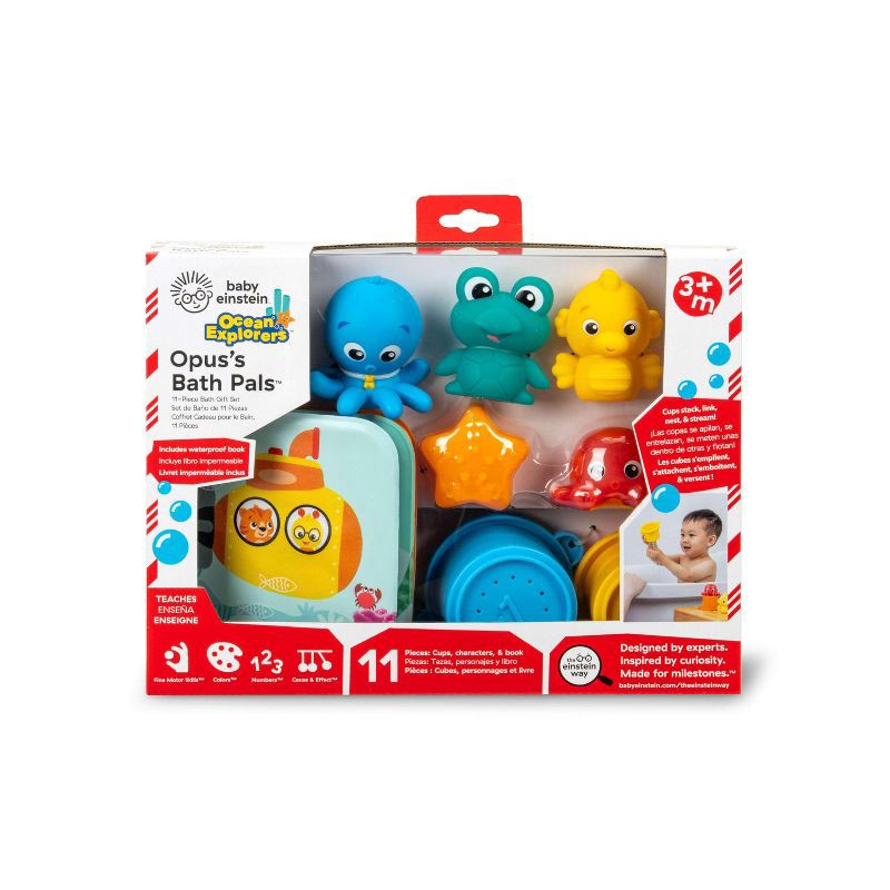 slide 9 of 9, Baby Einstein Ocean Explorers Opus Bath Pals Gift Set - 11pk - 3 Months+, 11 ct
