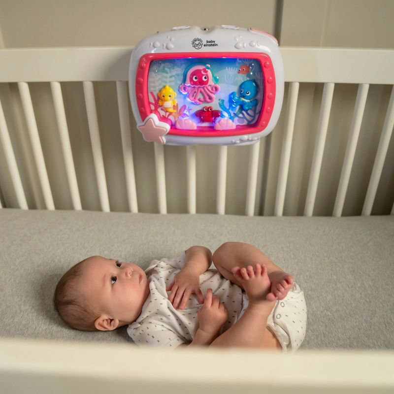 slide 6 of 7, Baby Einstein Sea Dreams Soother Musical Crib Toy and Sound Machine - Pink, 1 ct