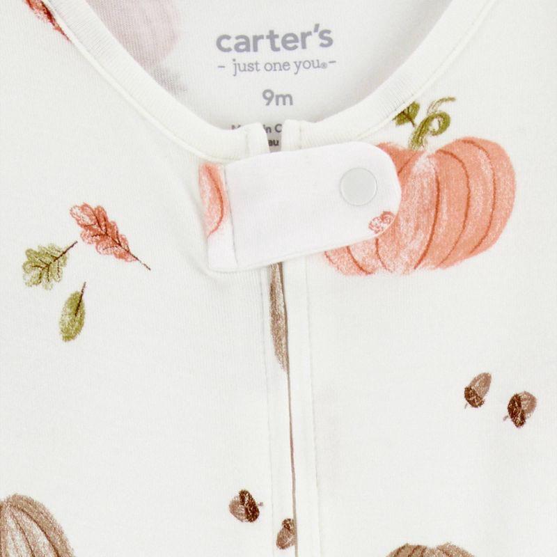 slide 2 of 7, Carter's Just One You® Baby Fall Pumpkins Comfy Soft Sleep N' Play - Cream 9M, 1 ct