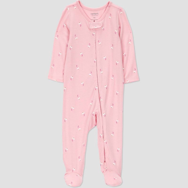 slide 1 of 8, Carter's Just One You® Baby Girls' Floral Comfy Soft Sleep N' Play - Pink 9M, 1 ct