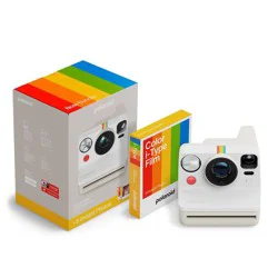 Polaroid Now Everything Bundle Gen 3 Film Camera - Pebble White: Automatic Focus & Flash