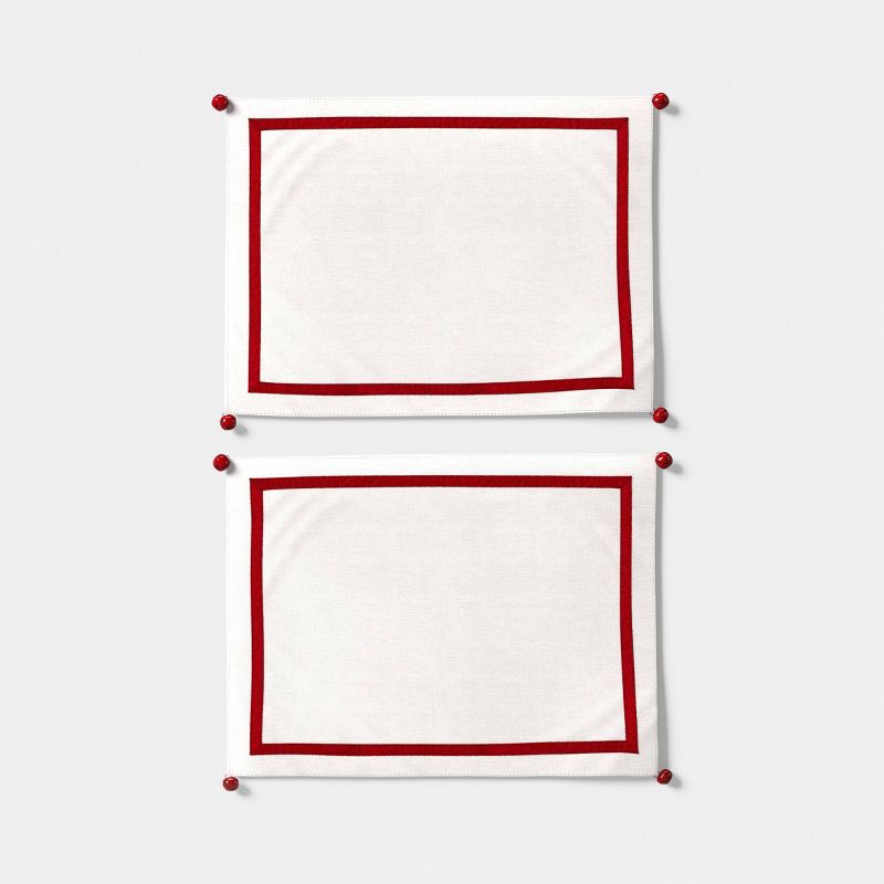 slide 3 of 4, 2pk Christmas Reversible Jingle Bells Placemats - Threshold™, 2 ct