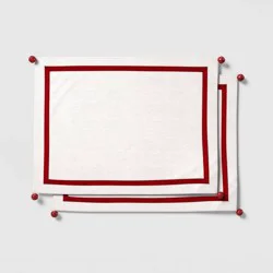 2pk Christmas Reversible Jingle Bells Placemats - Threshold™