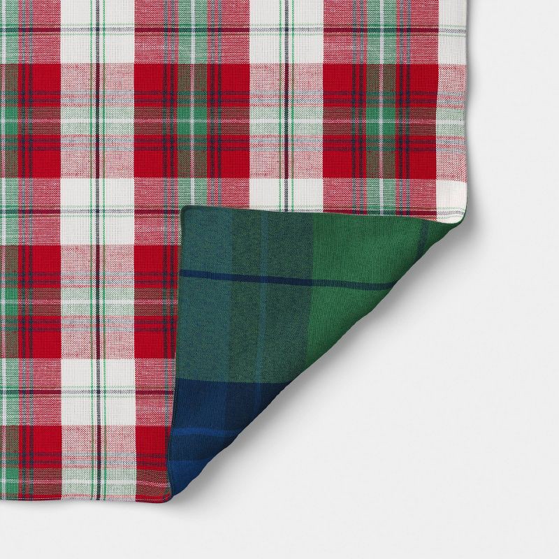 slide 3 of 3, 72"x12" Reversible Plaid Table Runner - Threshold™, 1 ct