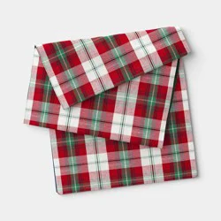 72"x12" Reversible Plaid Table Runner - Threshold™
