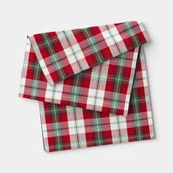 72"x12" Reversible Plaid Table Runner - Threshold™