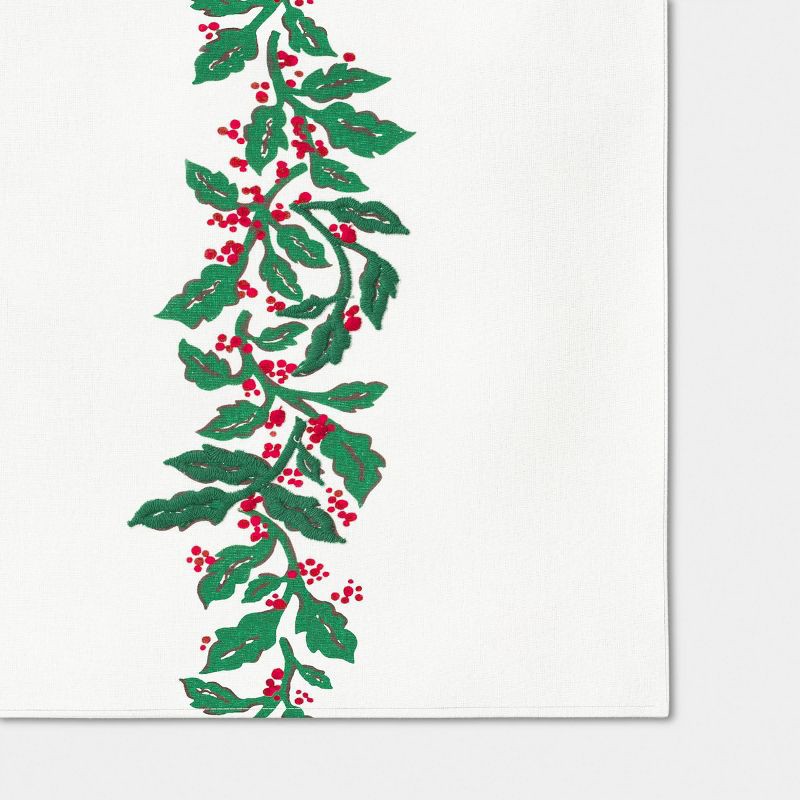 slide 3 of 3, 72"x14" Holly Berry Table Runner - Threshold™, 1 ct