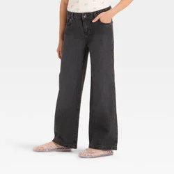 Girls' Wide Leg Jeans - Cat & Jack™ Black 6