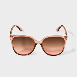 Women's Oversized Plastic Round Sunglasses - Wild Fable™ Crystal Pink