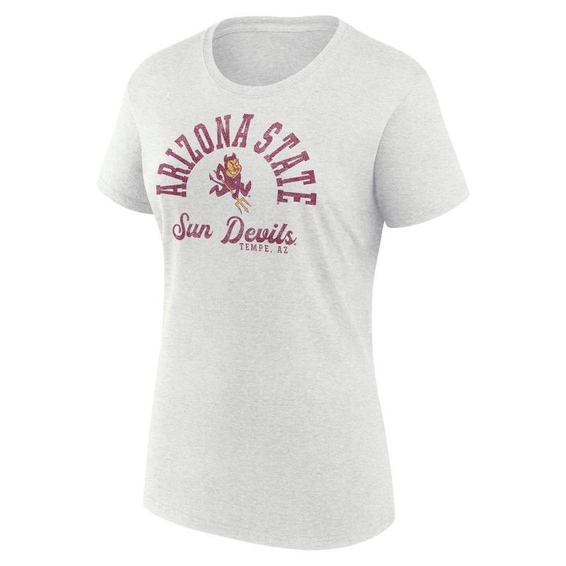 slide 1 of 3, NCAA Arizona State Sun Devils Men's Oatmeal Heather Crew T-Shirt - L, 1 ct