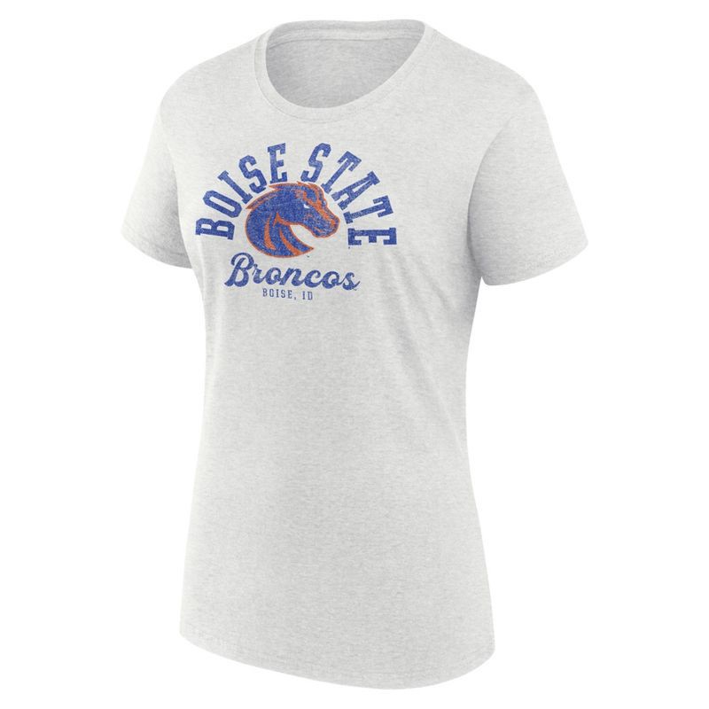slide 1 of 3, NCAA Boise State Broncos Men's Oatmeal Heather Crew T-Shirt - L, 1 ct
