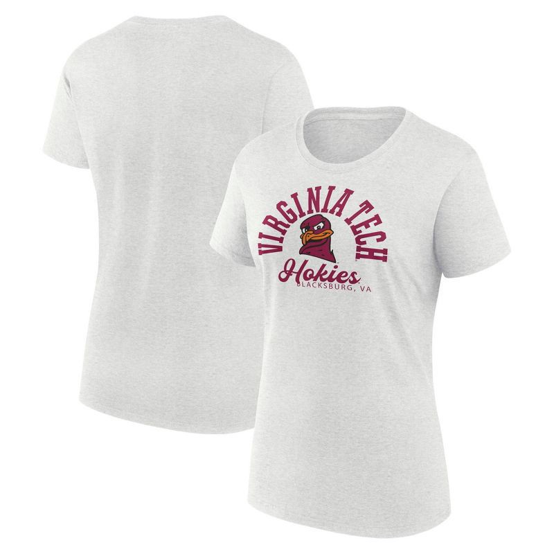 slide 3 of 3, NCAA Virginia Tech Hokies Men's Oatmeal Heather Crew T-Shirt - L, 1 ct