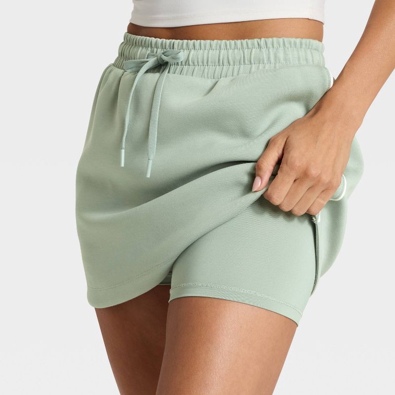 slide 4 of 5, Women's Airy Sleek Skort - All In Motion™ Sage Green S, 1 ct