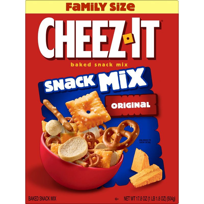 slide 2 of 8, Cheez-It Baked Snack Mix Crackers Original - 17.8oz, 17.8 oz