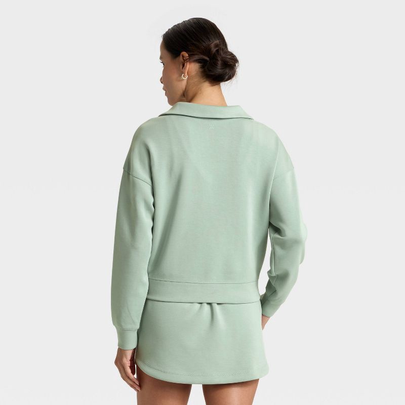 slide 2 of 5, Women's Airy Sleek Polo Shirt - All In Motion™ Sage Green XS, 1 ct