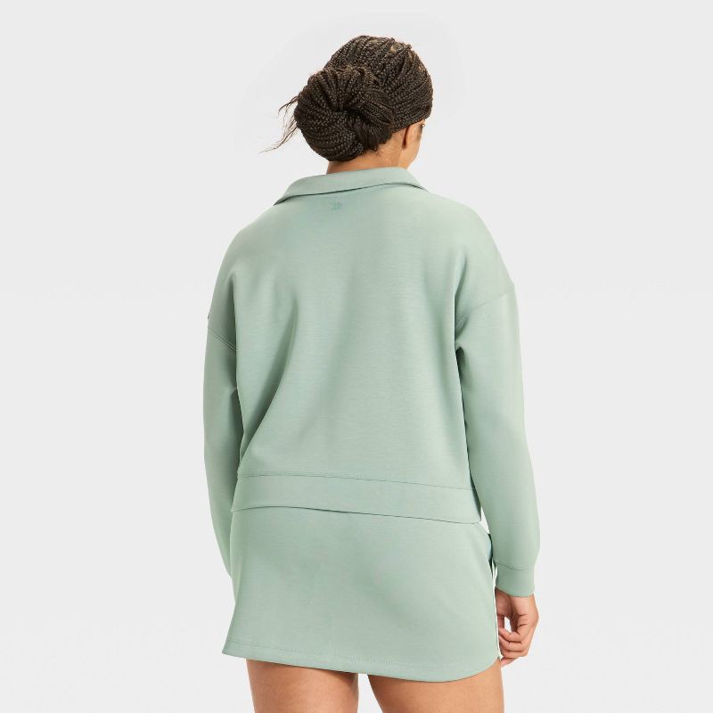 slide 5 of 5, Women's Airy Sleek Polo Shirt - All In Motion™ Sage Green XS, 1 ct