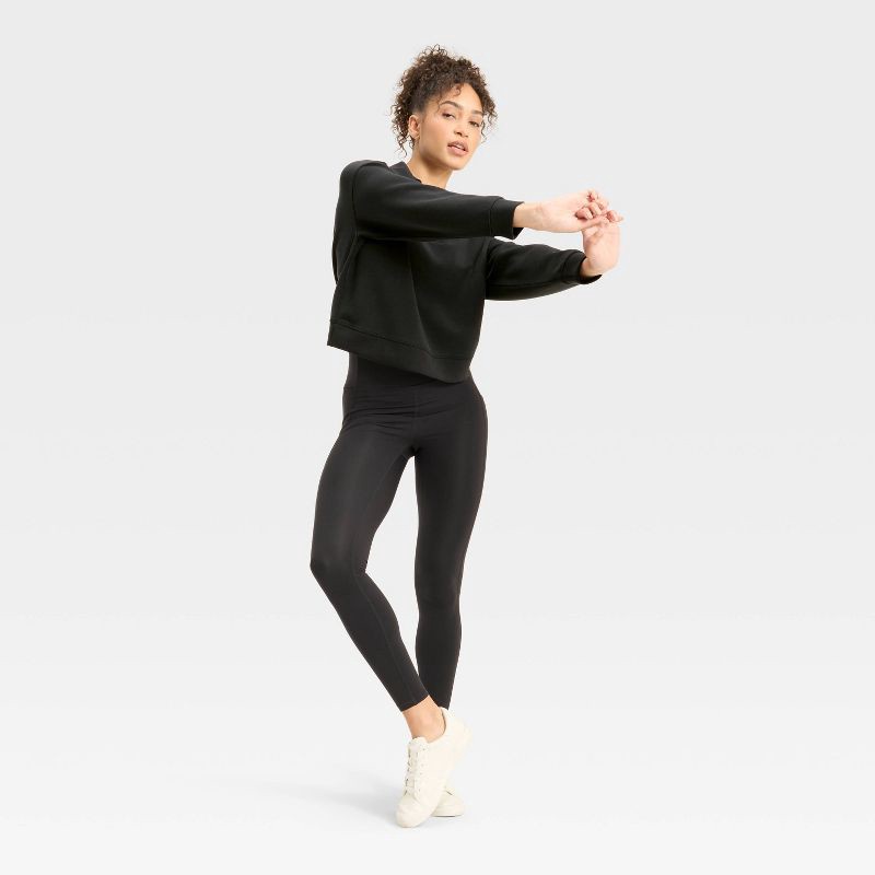 slide 3 of 3, Women's Airy Sleek Polo Sweatshirt - All In Motion™ Black Onyx S, 1 ct