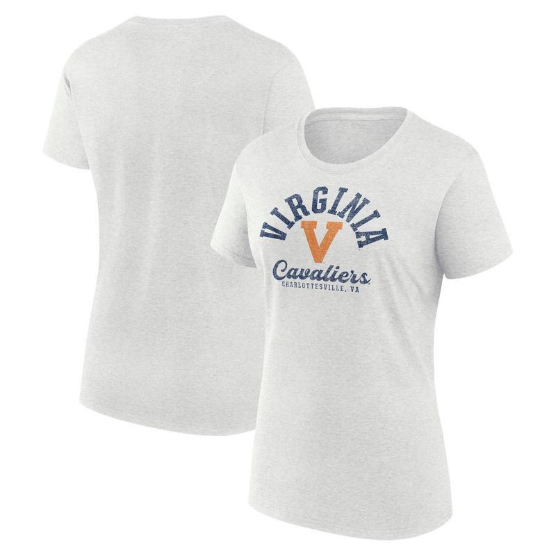 slide 3 of 3, NCAA Virginia Cavaliers Men's Oatmeal Heather Crew T-Shirt - XL, 1 ct