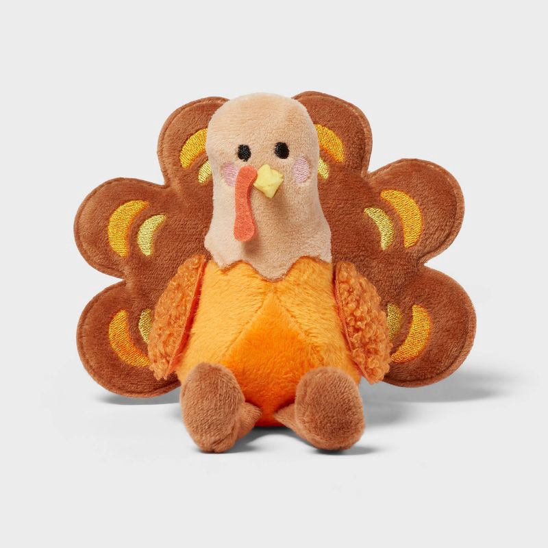 slide 1 of 3, Thanksgiving Plush Turkey Décor - Spritz™, 1 ct
