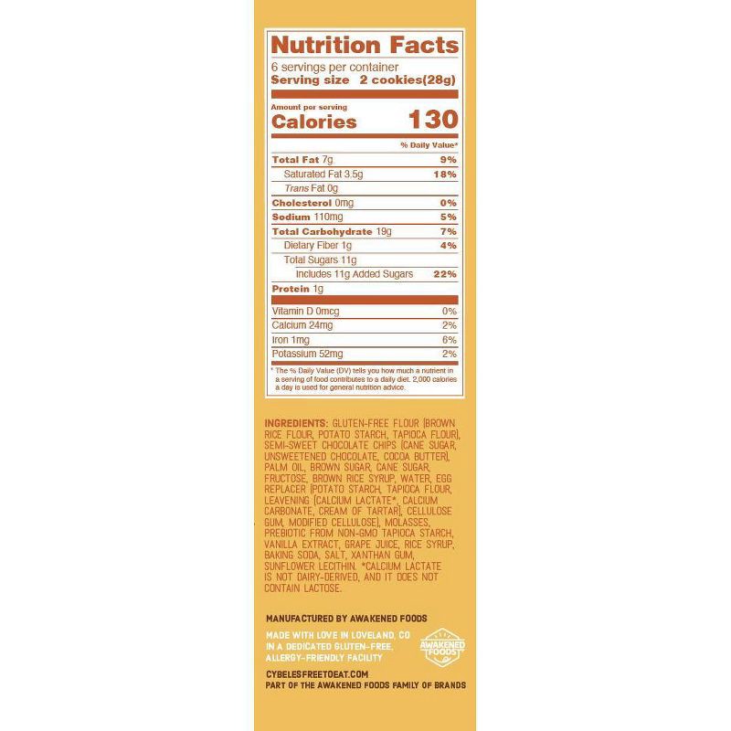 slide 2 of 6, Cybele's Free to Eat Gluten-Free Soft Baked Chocolate Chip Cookies - 6oz, 6 oz