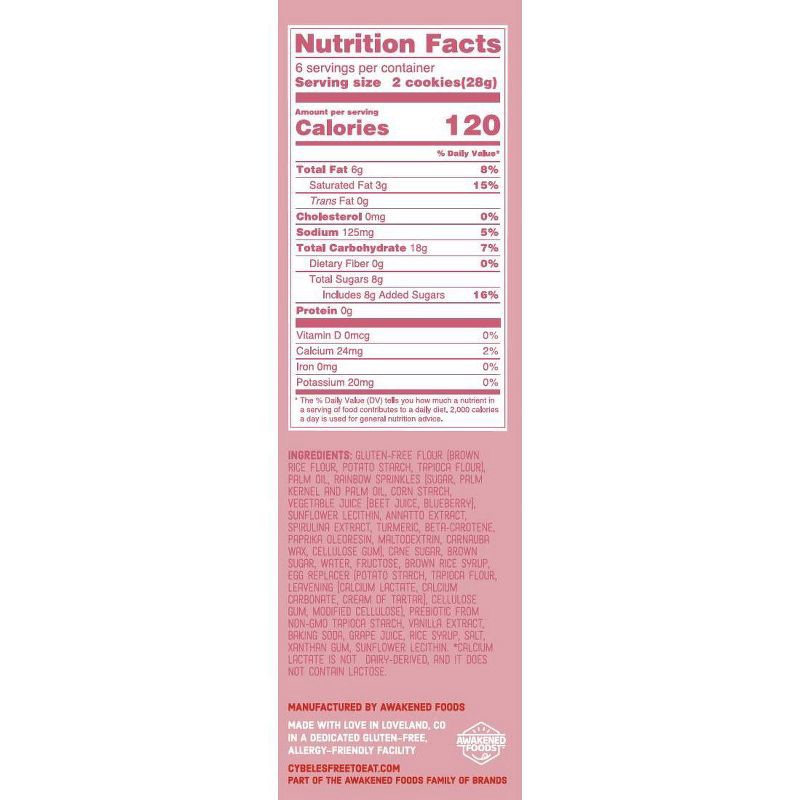 slide 7 of 7, Cybele's Free to Eat Gluten-Free Soft Baked Confetti Cookies - 6oz, 6 oz