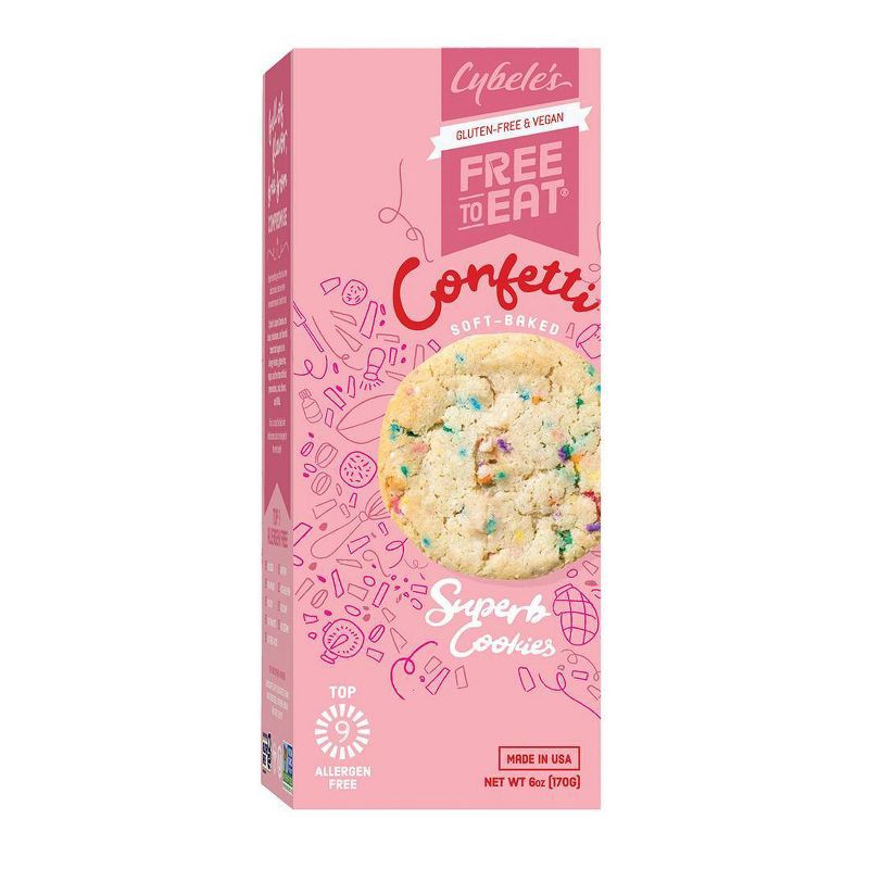 slide 1 of 7, Cybele's Free to Eat Gluten-Free Soft Baked Confetti Cookies - 6oz, 6 oz