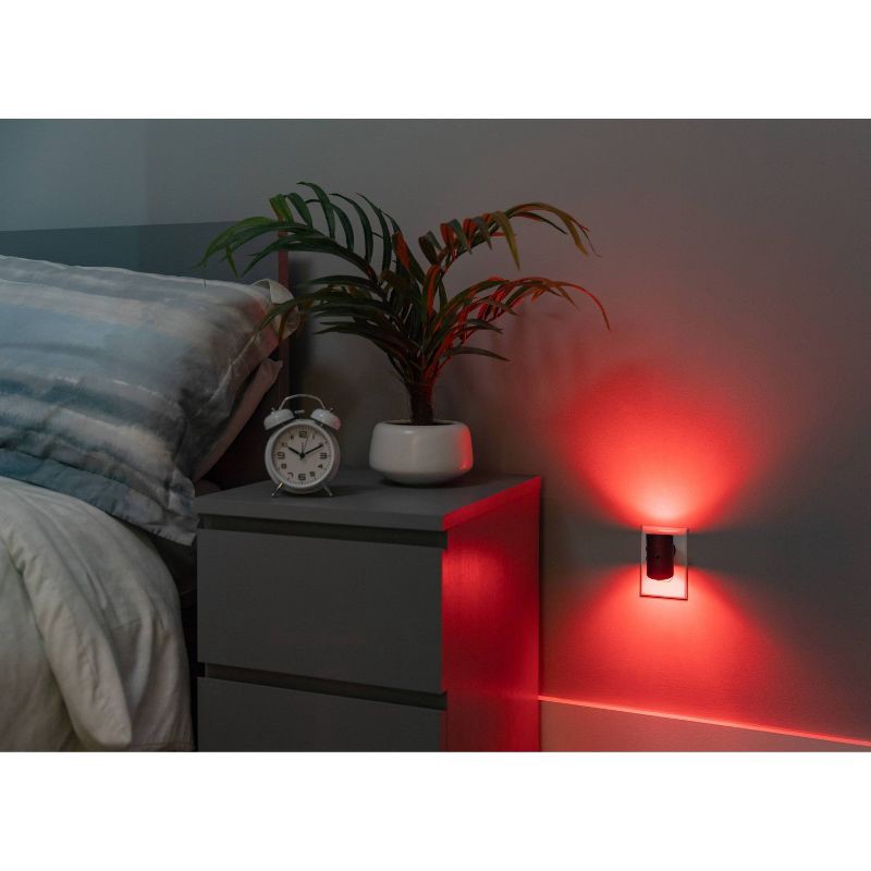 slide 6 of 8, Energizer Swivel Dual Control Sconce Color-Changing Light-Sensing Dimmable Night Light, 1 ct