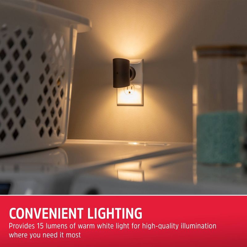 slide 7 of 8, Energizer Swivel Dual Control Sconce Color-Changing Light-Sensing Dimmable Night Light, 1 ct