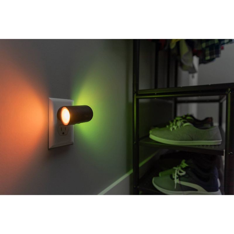 slide 8 of 8, Energizer Swivel Dual Control Sconce Color-Changing Light-Sensing Dimmable Night Light, 1 ct