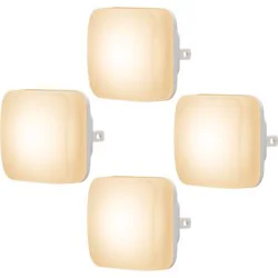 Energizer 4pk Square Glo Dot Light Sensing 3000K Nightlights White