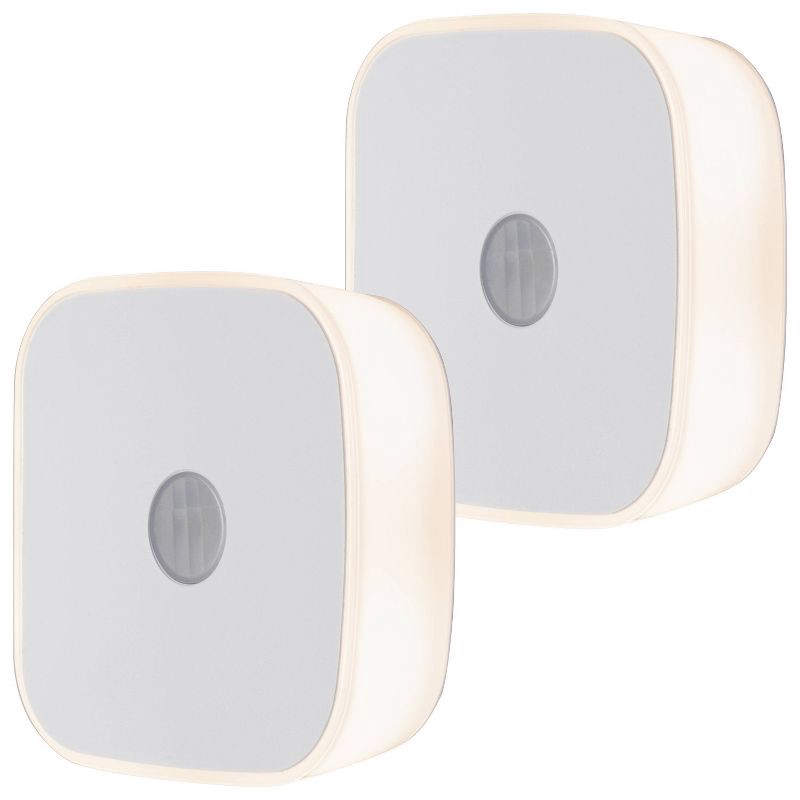 slide 1 of 8, Energizer 2pk Mini Motion-Sensing LED Nightlights White, 2 ct