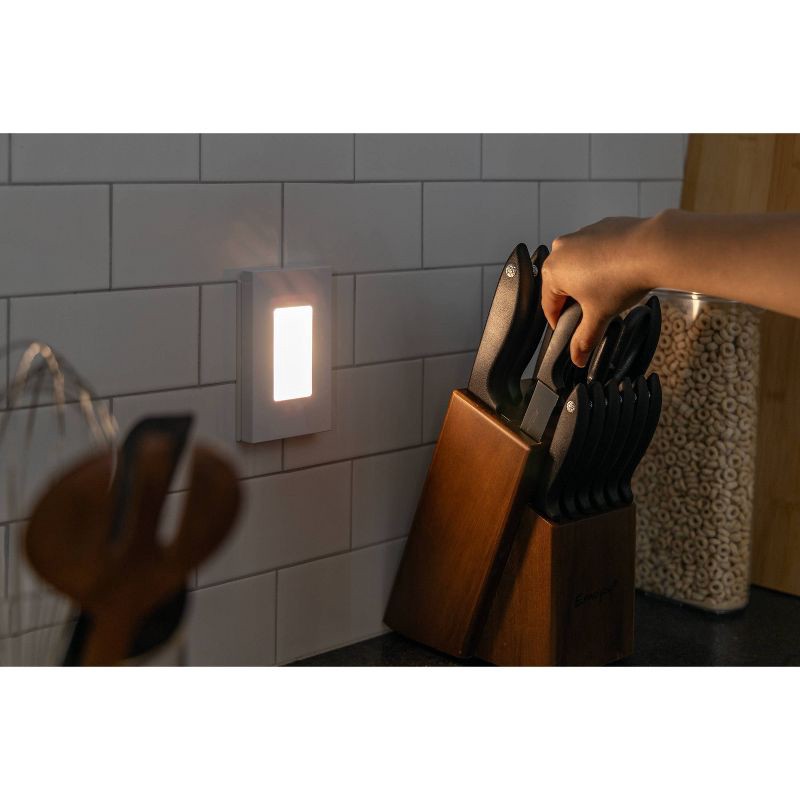 slide 4 of 8, Energizer 2pk Slimline Coverlite Light Sensing LED Nightlights White, 2 ct