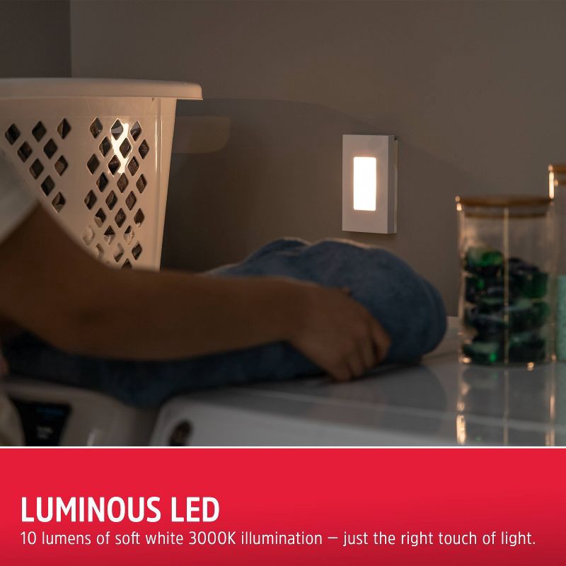 slide 7 of 8, Energizer 2pk Slimline Coverlite Light Sensing LED Nightlights White, 2 ct