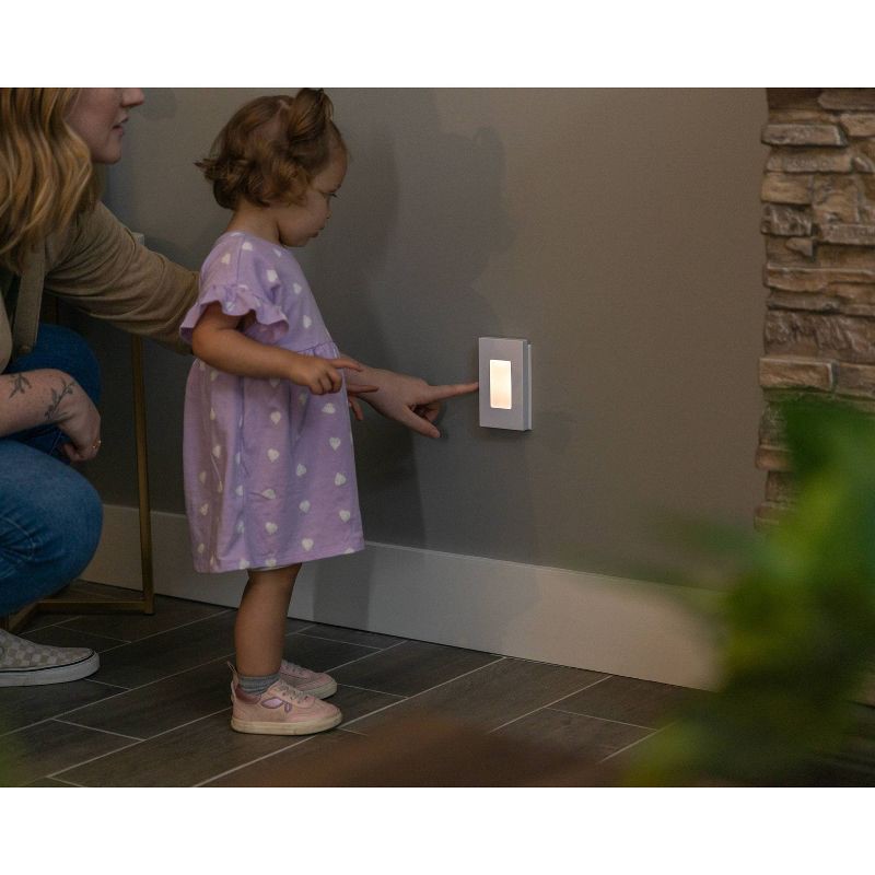 slide 8 of 8, Energizer 2pk Slimline Coverlite Light Sensing LED Nightlights White, 2 ct