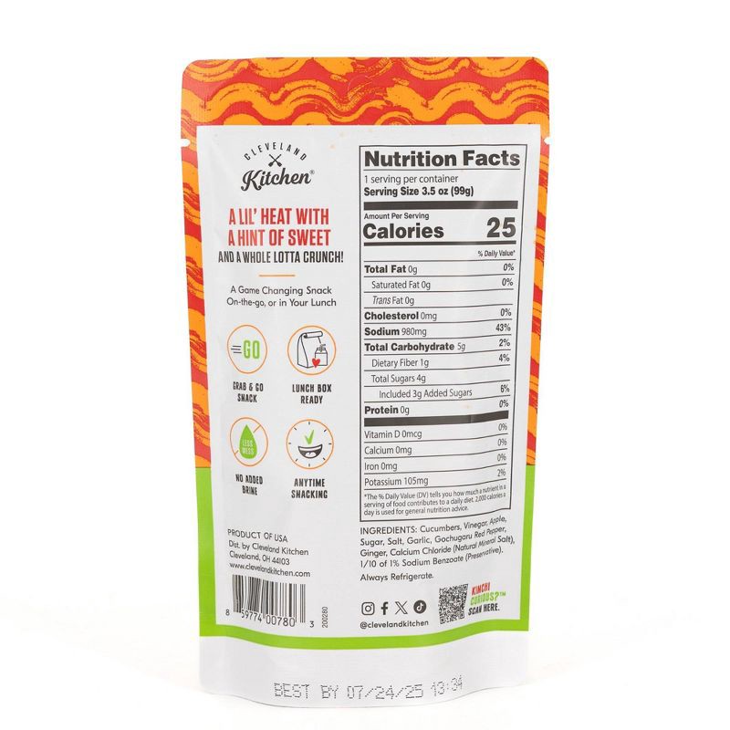 slide 2 of 6, Cleveland Kitchen Kimchi Dill Pickle Chips - 3.5oz, 3.5 oz