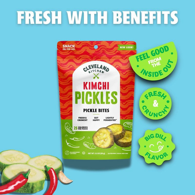 slide 6 of 6, Cleveland Kitchen Kimchi Dill Pickle Chips - 3.5oz, 3.5 oz