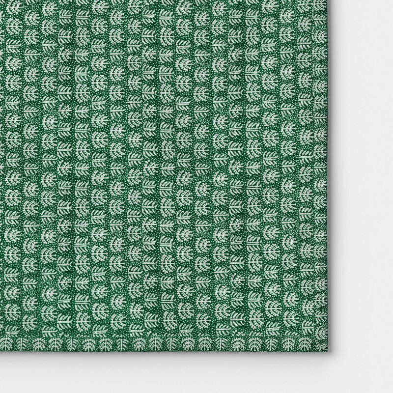 slide 3 of 3, 72"x14" Reversible Tree Print Table Runner Green - Threshold™, 1 ct