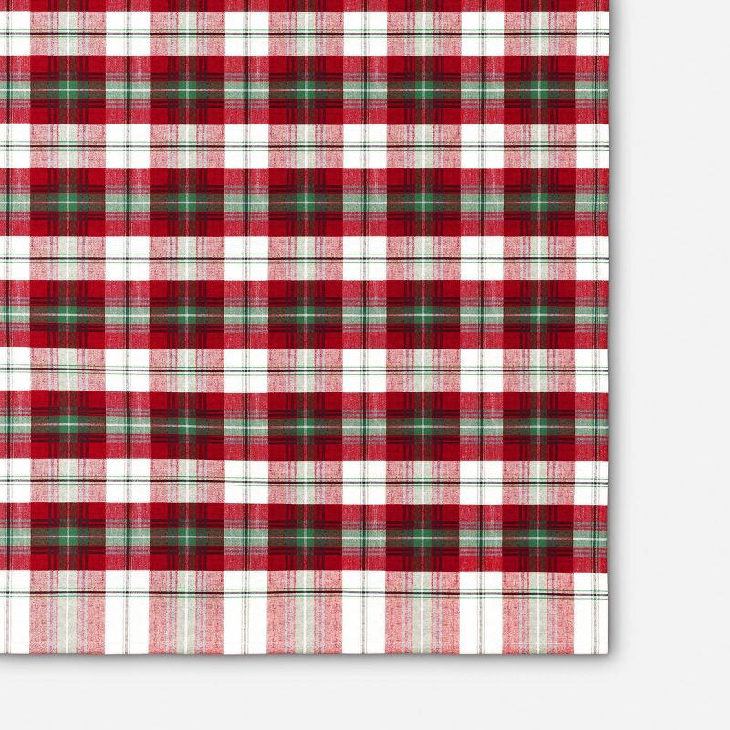 slide 3 of 3, 84"x60" Plaid Tablecloth Cardinal Red - Threshold™, 1 ct