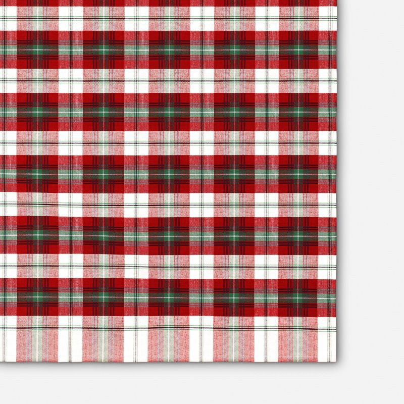 slide 3 of 3, 104"x60" Plaid Tablecloth Cardinal Red - Threshold™, 1 ct