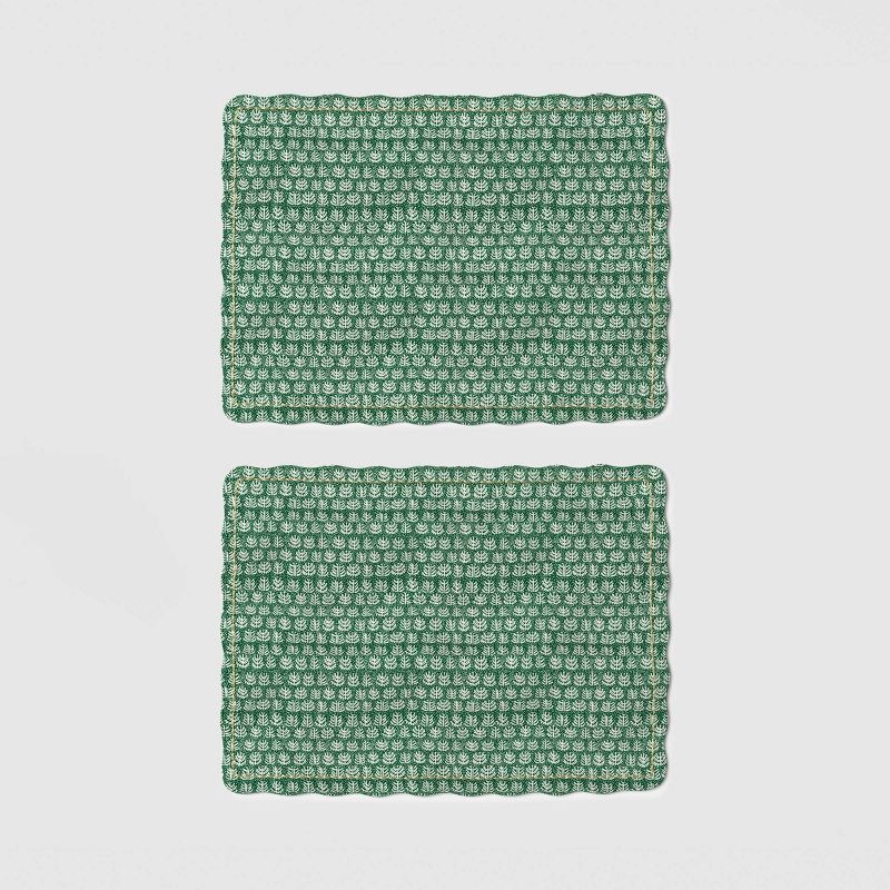 slide 3 of 4, 2pk Trees Reversible Placemat - Threshold™, 2 ct