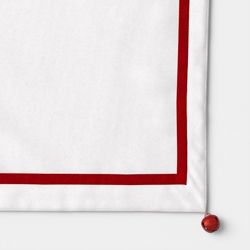 slide 3 of 3, 72"x14" Reversible Jingle Bells Table Runner Cream/Red - Threshold™, 1 ct