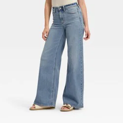 Women's High-Rise Wide Leg Jeans - Universal Thread™ Medium Wash 16