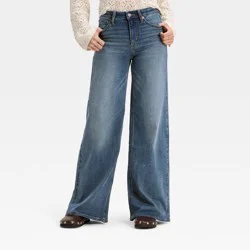 Women's High-Rise Wide Leg Jeans - Universal Thread™ Vintage Medium Wash 6