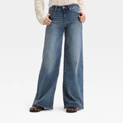 Women's High-Rise Wide Leg Jeans - Universal Thread™ Vintage Medium Wash 8
