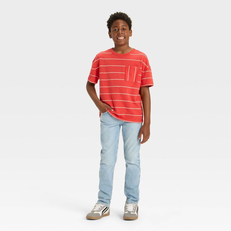 slide 3 of 3, Boys' Slim Fit Jeans - Cat & Jack™ Light Wash 16, 1 ct
