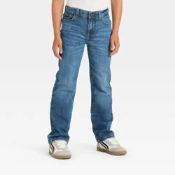 Boys' Stretch Straight Fit Jeans - Cat & Jack™ Medium Wash 7