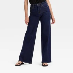 Women's High-Rise Wide Leg Jeans - Universal Thread™ Dark Wash 16