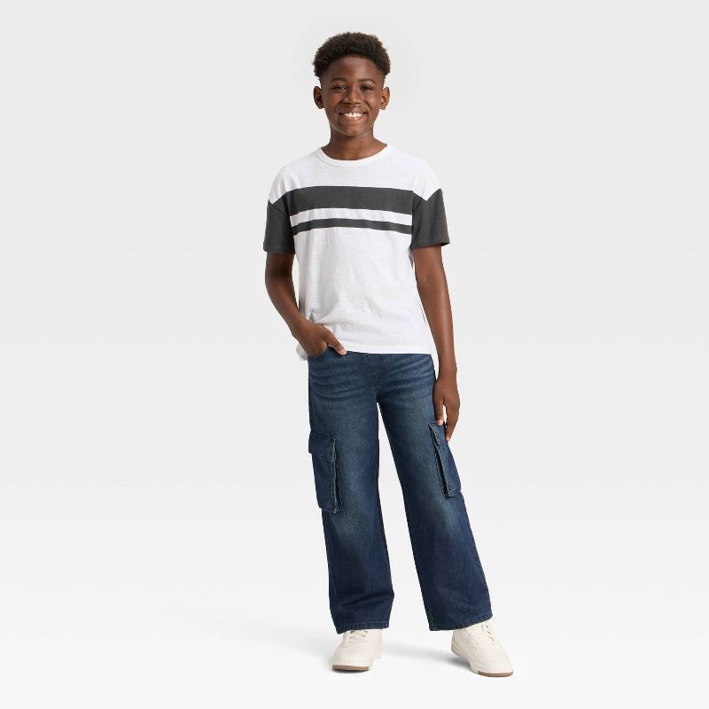 slide 3 of 3, Boys' Baggy Cargo Jeans - Cat & Jack™ Dark Wash 6, 1 ct