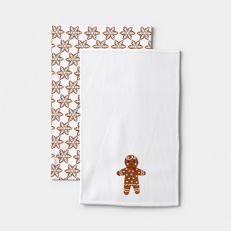slide 3 of 3, 2pk Christmas Gingerbread Tea Towels - Wondershop™, 2 ct